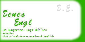 denes engl business card